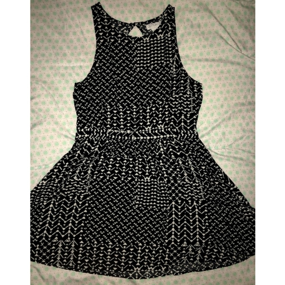 Patterned Fit & Flare Dress